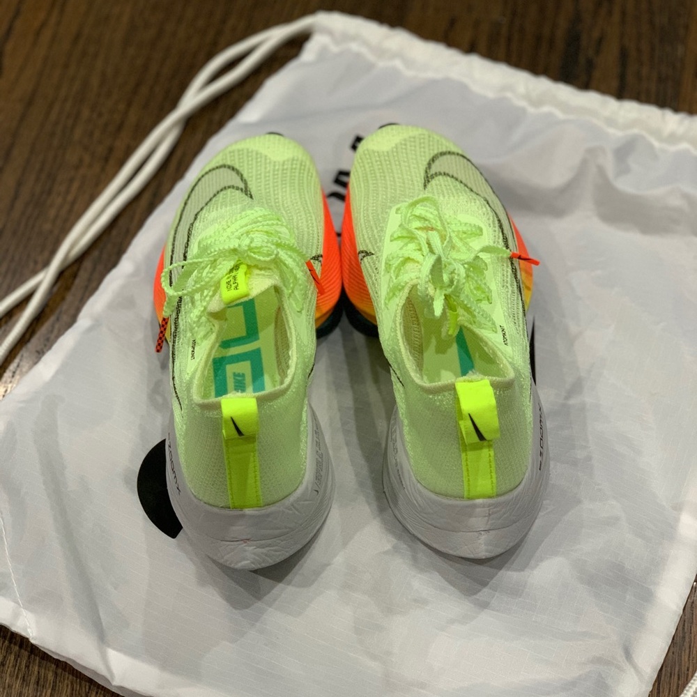 New Nike Air Zoom Alphafly Next% Barely Volt/Black-Hyper Orange Women’s US 5.5 - Picture 4 of 14